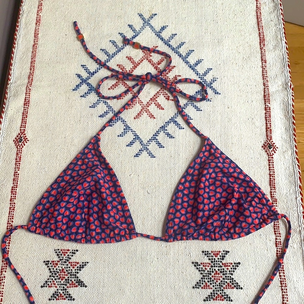 Shoshanna Heart Print String Top
